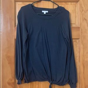 LC tight knit sweater with front tie